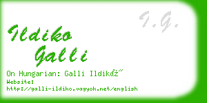 ildiko galli business card